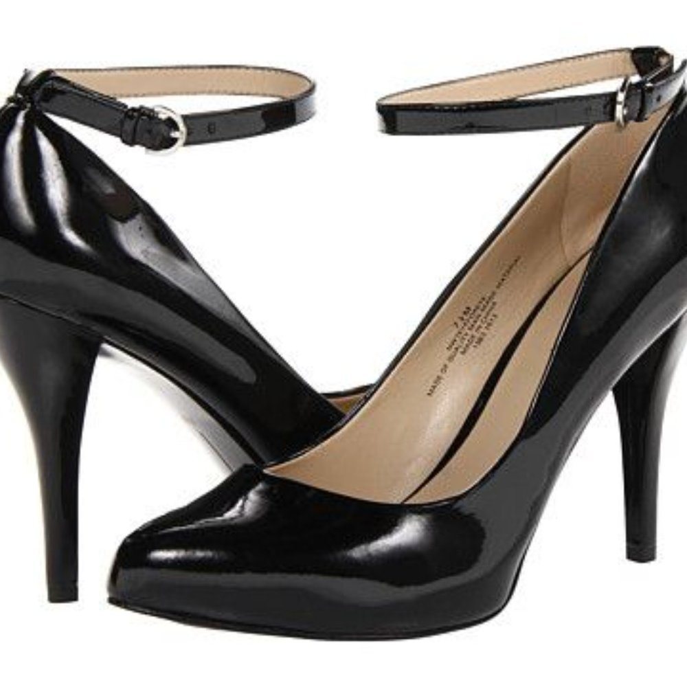 Nine West Glossy Black Heels